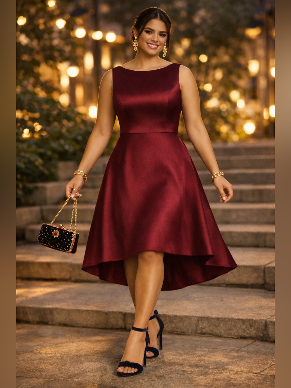 Prom / Bridesmaids Dress — Size 12, New Sleeveless High-Low